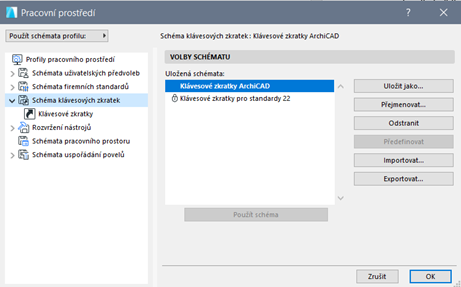 Nastavení pro ArchiCAD